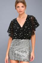 Lulus | Saturday Night Diva Black And Silver Sequin Mini Skirt