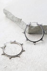 Lulus Panorama Silver Hoop Earrings