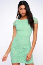 Right Sheer, Right Now Mint Green Lace Bodycon Dress | Lulus