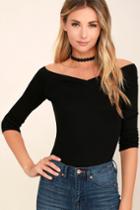Feeling Free Black Off-the-shoulder Top | Lulus