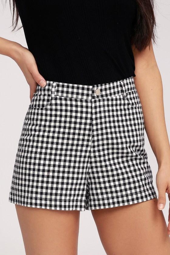 Cross The Line Black And White Gingham Shorts | Lulus