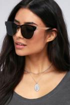 Clarkson Gold And Black Wayfarer Sunglasses | Lulus