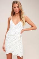 Dots Going On? White Polka Dot Wrap Dress | Lulus