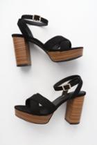 Shae Black Suede Platform Ankle Strap Heels | Lulus