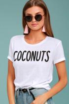 Chaser | Coconuts White Tee | Size X-small | Lulus