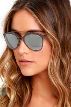 Lulus Top Stun Gunmetal Mirrored Sunglasses