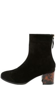 Hotsoles Gianna Black Suede Mid-calf Boots