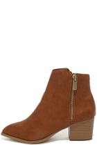 Bonnibel Illusion Tan Pointed Ankle Booties