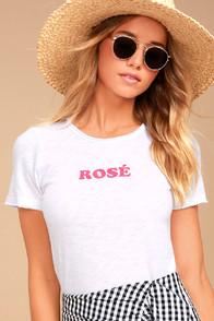 Chaser Rose White Tee