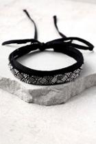 New Friends Colony Double Trouble Black Beaded Choker Necklace