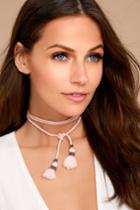 Rahi Cali | Sweet Harmony Pink Wrap Necklace | 100% Rayon | Lulus