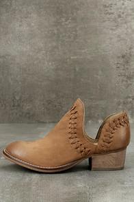Rebels Rebels Rb Cathy Tan Leather Cutout Booties