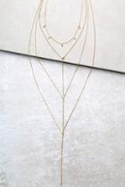 Lulus See You Shine Gold Necklace Set