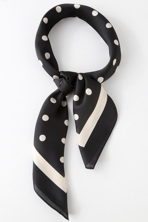 Pairee Black Polka Dot Scarf | Lulus