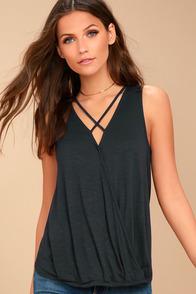 Olive + Oak Otis Charcoal Grey Tank Top