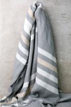 Lulus Beyond Love's Limits Grey Striped Scarf