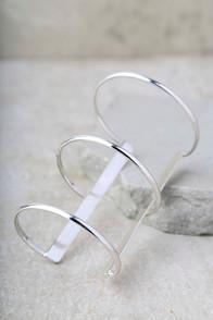 Lulus Headliner Silver Cuff Bracelet