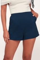 Always In Love Navy Blue High-waisted Shorts | Lulus