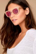 Sonix Eliot Beige And Pink Mirrored Sunglasses
