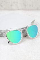 Spitfire Sunglasses Spitfire Outward Urge Clear And Blue Mirrored Sunglasses