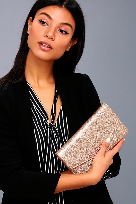 Lulus | Lavish Love Rose Gold Clutch
