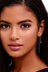 Lulu*s Map Of The Stars Gold Threader Earrings