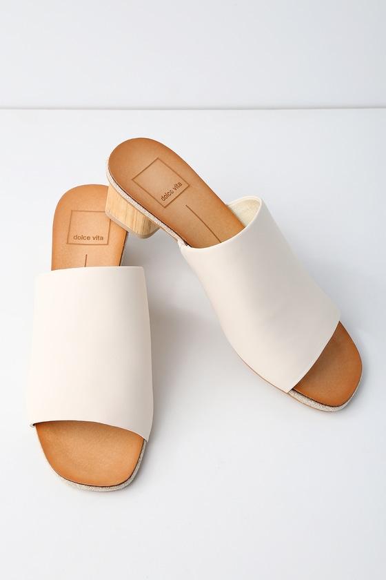 Dolce Vita Kaira Ivory Leather Mules | Lulus
