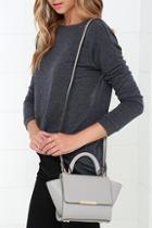 Triple 7 Global Wing The Alarm Grey Mini Handbag