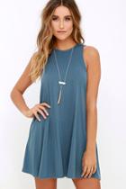 Rvca Sucker Punch 2 Blue Swing Dress