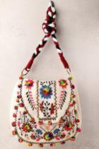 Lulus Outside The Lines Beige Embroidered Bag