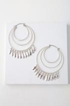 Cyrene Silver Hoop Earrings | Lulus
