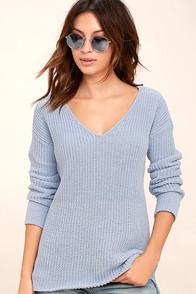 Bb Dakota Barlow Light Blue Sweater