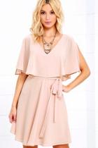 Lulus Butterfly With Me Peach Dress