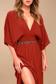 Lulus Mysterious Ways Gold Chain Belt