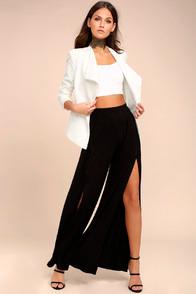 Lulus Knockout Black Wide Leg Pants
