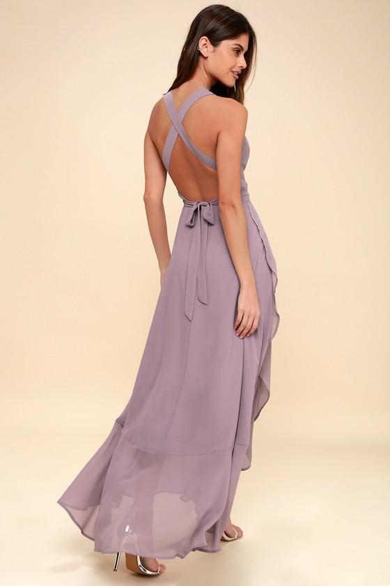 Wrap Of Luxury Lavender Convertible High-low Maxi Dress | Lulus