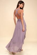 Wrap Of Luxury Lavender Convertible High-low Maxi Dress | Lulus
