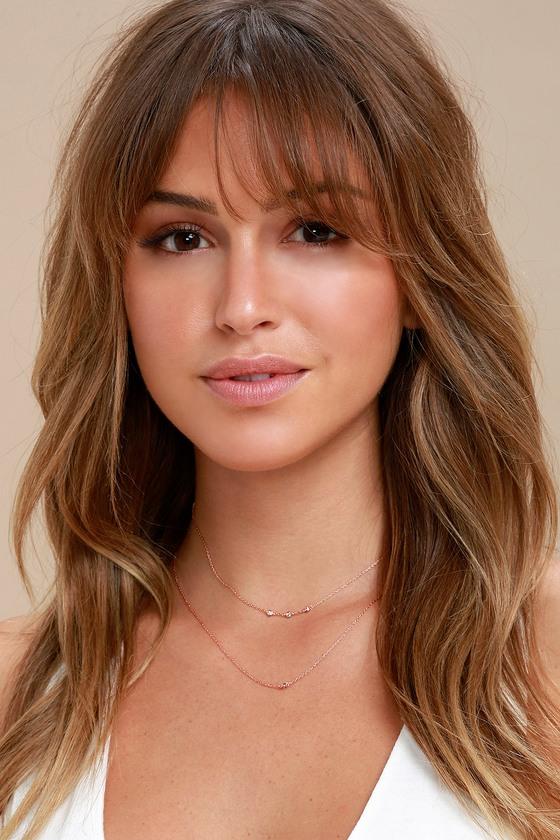 Finer Things In Life Rose Gold Layered Choker Necklace | Lulus