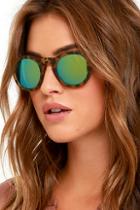 Aj Morgan Apollo Yellow Tortoise Mirrored Sunglasses