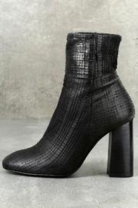 Free People Nolita Black Leather Mid-calf Booties