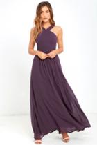 Lulus | Air Of Romance Dusty Purple Maxi Dress | Size X-small | 100% Polyester