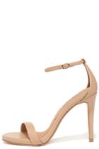 Steve Madden Stecy Natural Ankle Strap Heels | Lulus