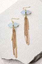 Lights Of Ibiza Blue And Gold Earrings | Lulus