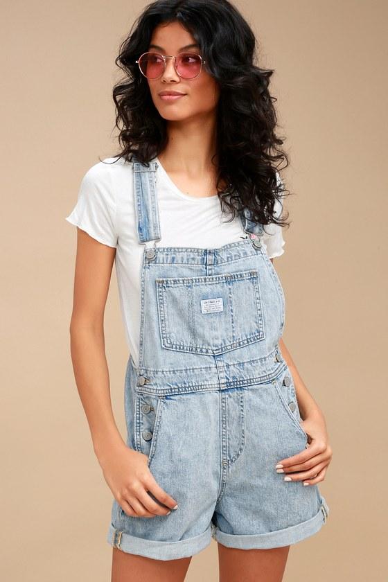 Levi's Vintage Shortall Light Wash Denim Overalls | Lulus