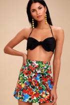 Lush Charms Race Multi Floral Print Mini Skirt | Lulus