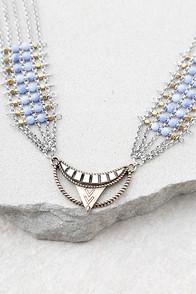 Lulus Desert Dreaming Layered Silver Choker Necklace