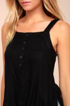 Rvca | Changeling Black Tank Top | Size X-large | 100% Rayon | Lulus