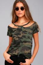 Rd Style Rd Style Camp Style Green Camo Print Tee | Size Small | Lulus