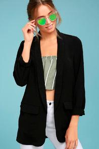 Lush Taking Care Of Business Black Blazer