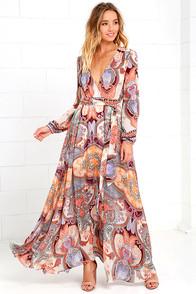 Lulus Global Citizen Cream Print Maxi Dress